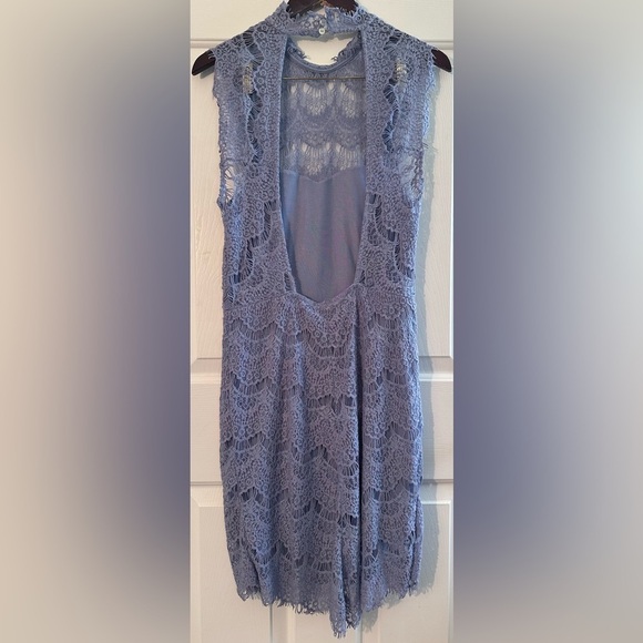 FREE PEOPLE Intimately MD Daydream Eyelash Lace Mini Dress Open Back Lined SEXY - Picture 10 of 16